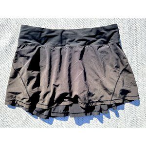 Lululemon Womens Black Small 6 Skirt Run Pace Setter Golf Tennis Activewear Gym